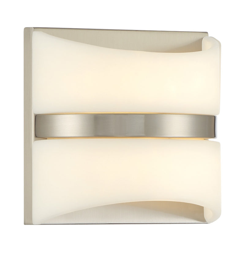 LED Wall Sconce<br /><span style="color:#4AB0CE;">Entrega: 4-10 dias en USA</span><br /><span style="color:#4AB0CE;font-size:60%;">PREGUNTE POR ENTREGA EN PANAMA</span><br />Collection: Velaux<br />Finish: Brushed Nickel