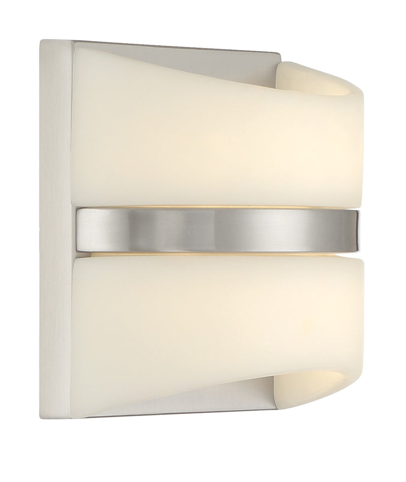 LED Wall Sconce<br /><span style="color:#4AB0CE;">Entrega: 4-10 dias en USA</span><br /><span style="color:#4AB0CE;font-size:60%;">PREGUNTE POR ENTREGA EN PANAMA</span><br />Collection: Velaux<br />Finish: Brushed Nickel