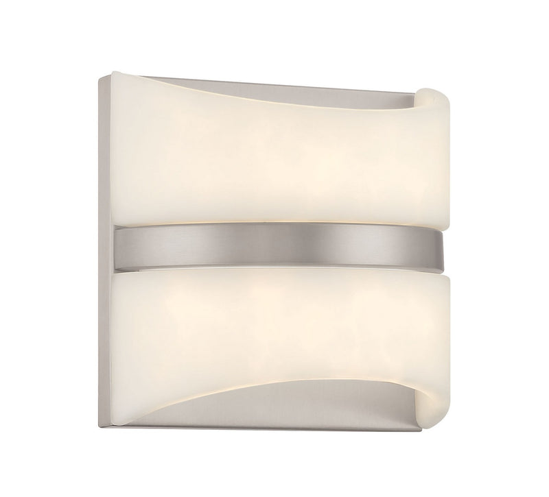 LED Wall Sconce<br /><span style="color:#4AB0CE;">Entrega: 4-10 dias en USA</span><br /><span style="color:#4AB0CE;font-size:60%;">PREGUNTE POR ENTREGA EN PANAMA</span><br />Collection: Velaux<br />Finish: Brushed Nickel