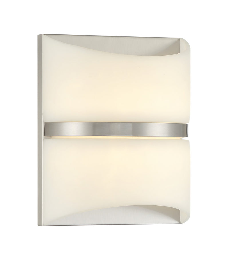 LED Wall Sconce<br /><span style="color:#4AB0CE;">Entrega: 4-10 dias en USA</span><br /><span style="color:#4AB0CE;font-size:60%;">PREGUNTE POR ENTREGA EN PANAMA</span><br />Collection: Velaux<br />Finish: Brushed Nickel