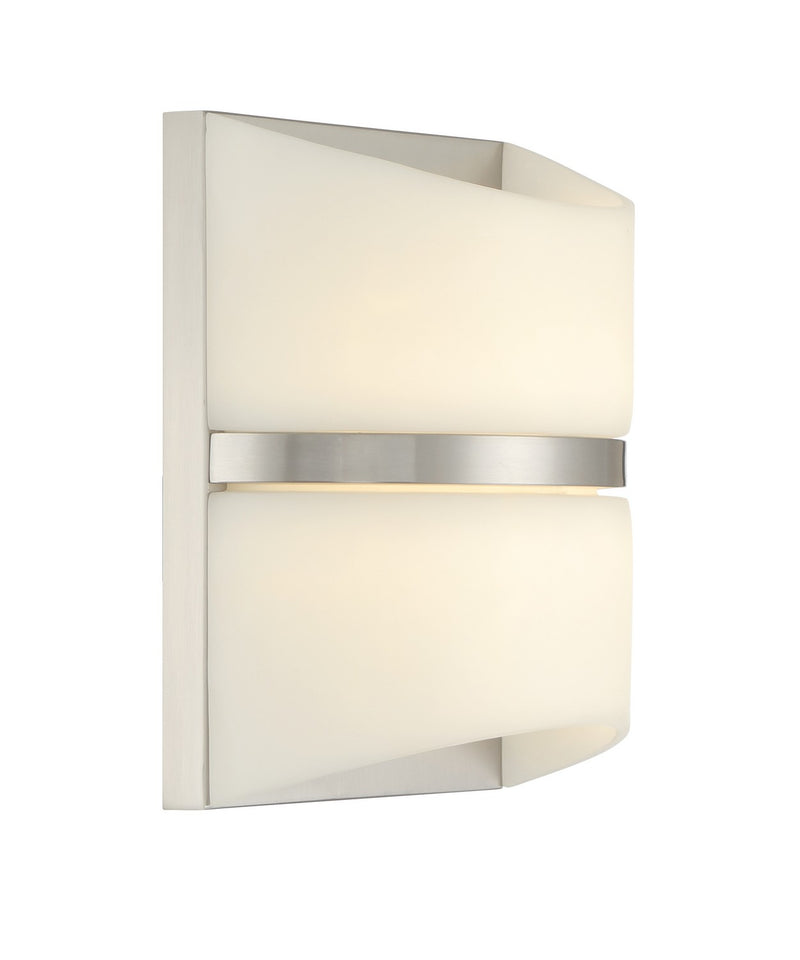 LED Wall Sconce<br /><span style="color:#4AB0CE;">Entrega: 4-10 dias en USA</span><br /><span style="color:#4AB0CE;font-size:60%;">PREGUNTE POR ENTREGA EN PANAMA</span><br />Collection: Velaux<br />Finish: Brushed Nickel