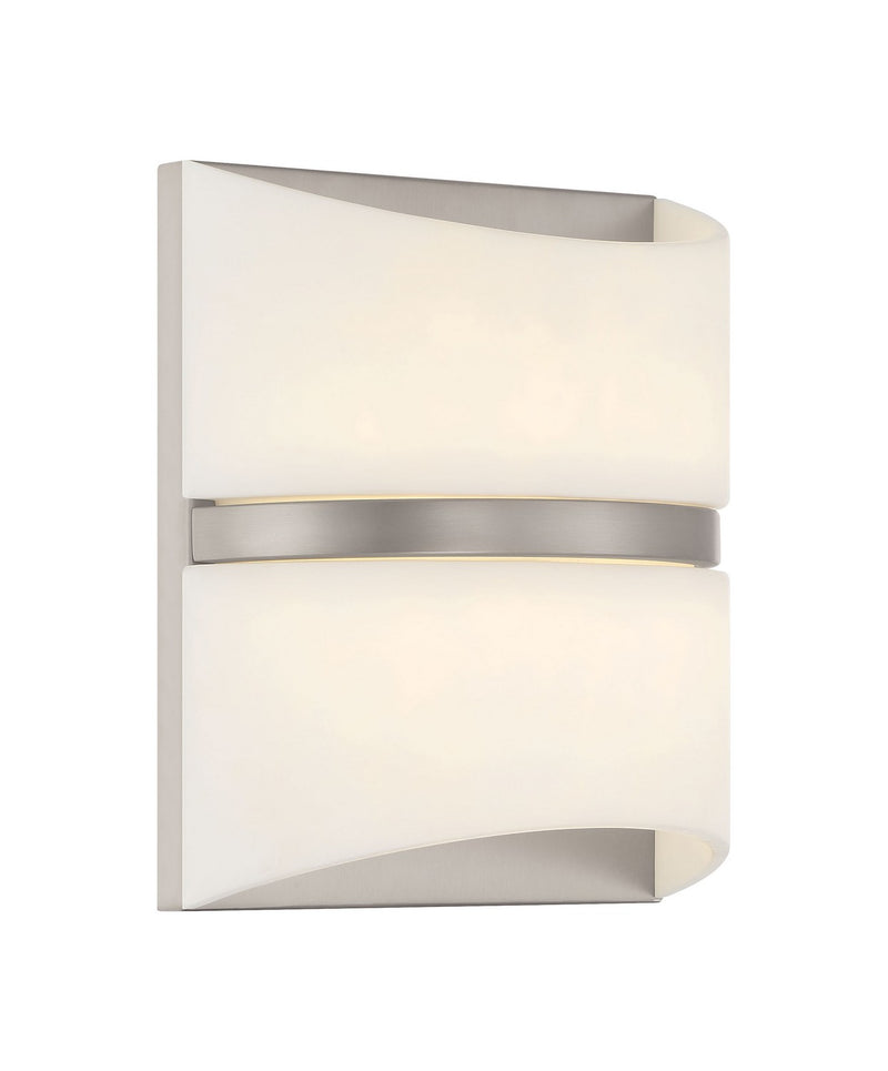 LED Wall Sconce<br /><span style="color:#4AB0CE;">Entrega: 4-10 dias en USA</span><br /><span style="color:#4AB0CE;font-size:60%;">PREGUNTE POR ENTREGA EN PANAMA</span><br />Collection: Velaux<br />Finish: Brushed Nickel