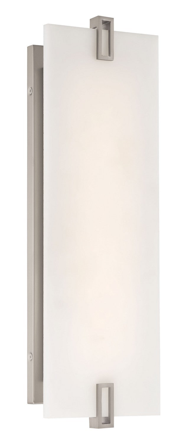 LED Wall Sconce<br /><span style="color:#4AB0CE;">Entrega: 2-3 semanas en USA</span><br /><span style="color:#4AB0CE;font-size:60%;">PREGUNTE POR ENTREGA EN PANAMA</span><br />Collection: Aizen<br />Finish: Brushed Nickel