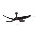 Kuzco Lighting - CF90955-MB - 56"Ceiling Fan - Coronado - Matte Black