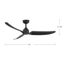 Kuzco Lighting - CF92952-MB - 52"Exterior Ceiling Fan - Hugo - Matte Black