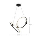 Kuzco Lighting - CH17702-BK - LED Chandelier - Isho - Black