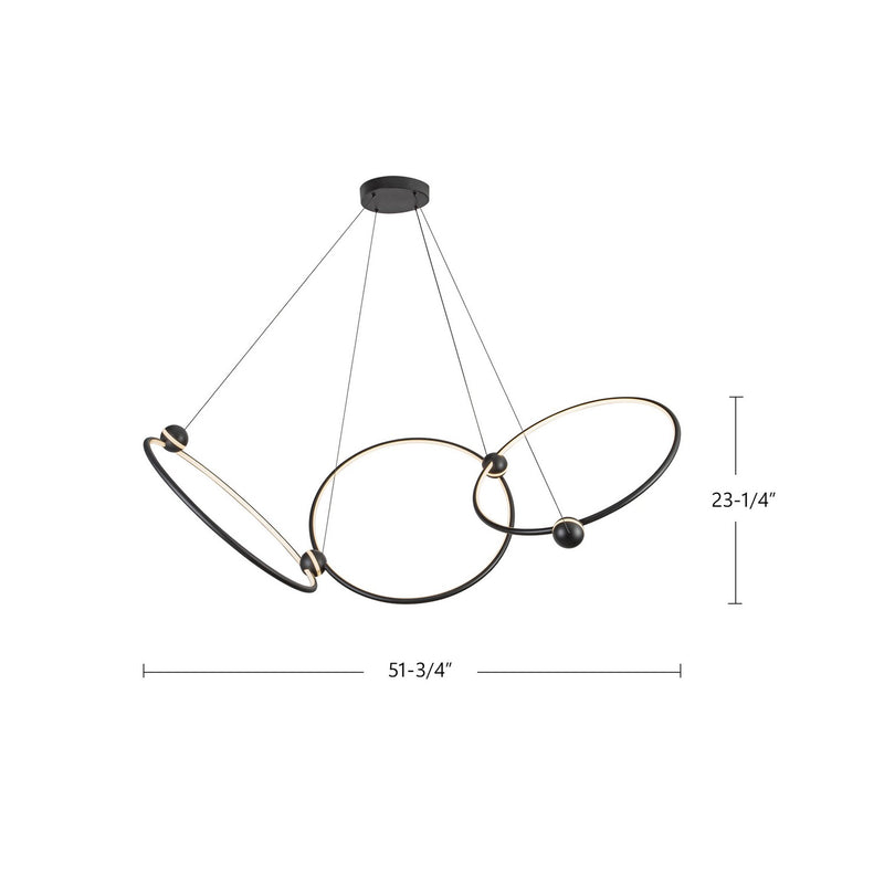 Kuzco Lighting - CH17703-BK - LED Chandelier - Isho - Black