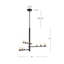 Kuzco Lighting - CH55524-BK/OP - LED Chandelier - Cypress - Black/Opal Glass