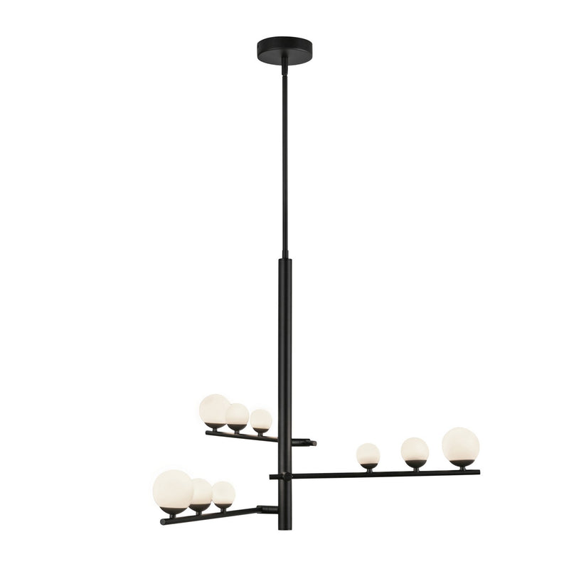 LED Chandelier<br /><span style="color:#4AB0CE;">Entrega: 4-10 dias en USA</span><br /><span style="color:#4AB0CE;font-size:60%;">PREGUNTE POR ENTREGA EN PANAMA</span><br />Collection: Cypress<br />Finish: Black/Opal Glass