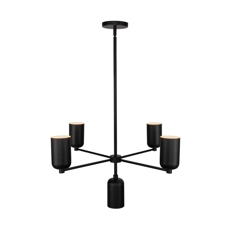 Five Light Chandelier<br /><span style="color:#4AB0CE;">Entrega: 4-10 dias en USA</span><br /><span style="color:#4AB0CE;font-size:60%;">PREGUNTE POR ENTREGA EN PANAMA</span><br />Collection: Nola<br />Finish: Black