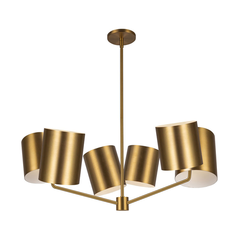 Six Light Chandelier<br /><span style="color:#4AB0CE;">Entrega: 4-10 dias en USA</span><br /><span style="color:#4AB0CE;font-size:60%;">PREGUNTE POR ENTREGA EN PANAMA</span><br />Collection: Keiko<br />Finish: Brushed Gold