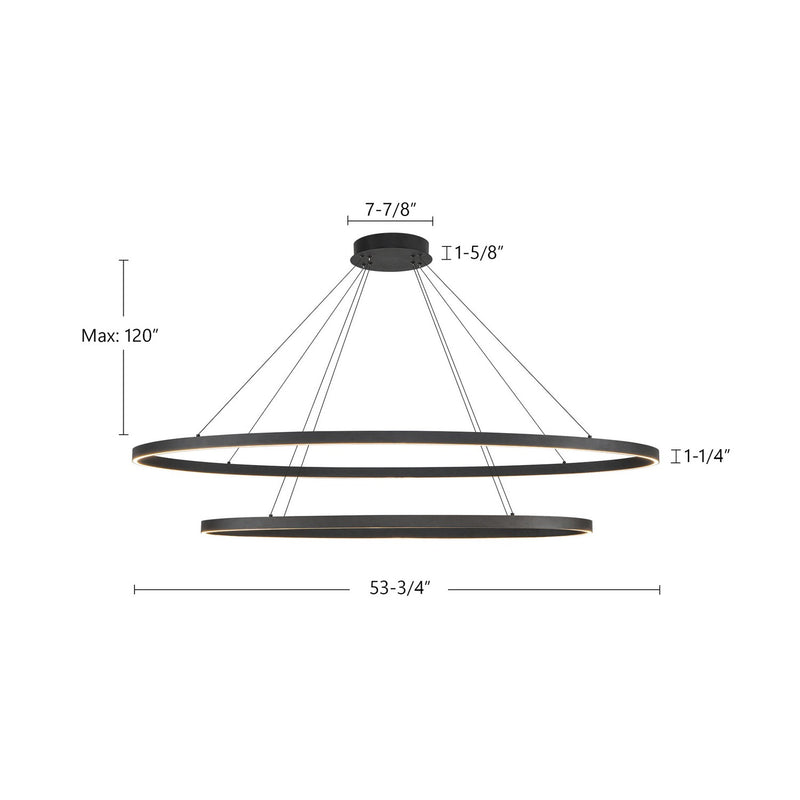 Kuzco Lighting - CH79253-BK - LED Chandelier - Ovale - Black