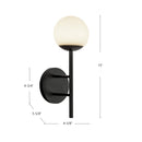 Kuzco Lighting - EW78513-BK/OP - LED Exterior Wall Mount - Claremont - Black/Opal Glass