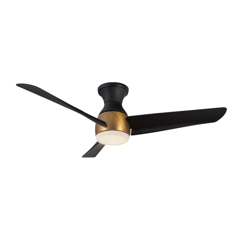 54"Hugger Fan<br /><span style="color:#4AB0CE;">Entrega: 4-10 dias en USA</span><br /><span style="color:#4AB0CE;font-size:60%;">PREGUNTE POR ENTREGA EN PANAMA</span><br />Collection: Thalia<br />Finish: Brushed Gold/Matte Black