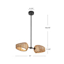 Kuzco Lighting - PD20602-BK/OP - LED Pendant - Lanai - Black/Opal Glass