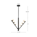 Kuzco Lighting - PD55520-BK/OP - LED Pendant - Cypress - Black/Opal Glass