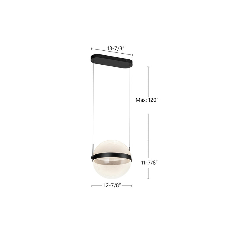 Kuzco Lighting - PD75912-BK/LG-3CCT - LED Pendant - Pisces - Black/Light Guide