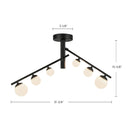 Kuzco Lighting - SF55525-BK/OP - LED Semi-Flush Mount - Cypress - Black/Opal Glass