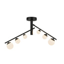 LED Semi-Flush Mount<br /><span style="color:#4AB0CE;">Entrega: 4-10 dias en USA</span><br /><span style="color:#4AB0CE;font-size:60%;">PREGUNTE POR ENTREGA EN PANAMA</span><br />Collection: Cypress<br />Finish: Black/Opal Glass