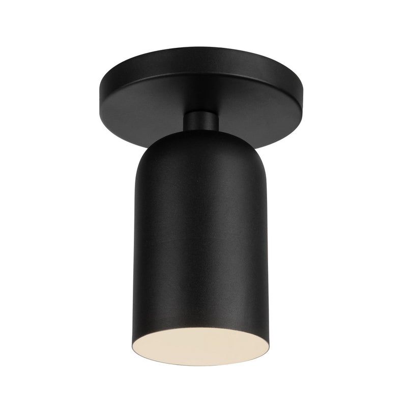 One Light Semi-Flush Mount<br /><span style="color:#4AB0CE;">Entrega: 1-2 semanas en USA</span><br /><span style="color:#4AB0CE;font-size:60%;">PREGUNTE POR ENTREGA EN PANAMA</span><br />Collection: Nola<br />Finish: Black