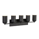 Five Light Vanity<br /><span style="color:#4AB0CE;">Entrega: 4-10 dias en USA</span><br /><span style="color:#4AB0CE;font-size:60%;">PREGUNTE POR ENTREGA EN PANAMA</span><br />Collection: Nola<br />Finish: Black