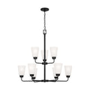 Nine Light Chandelier<br /><span style="color:#4AB0CE;">Entrega: 4-10 dias en USA</span><br /><span style="color:#4AB0CE;font-size:60%;">PREGUNTE POR ENTREGA EN PANAMA</span><br />Collection: Kerrville<br />Finish: Midnight Black