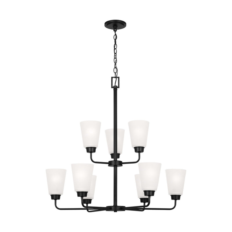 Nine Light Chandelier<br /><span style="color:#4AB0CE;">Entrega: 4-10 dias en USA</span><br /><span style="color:#4AB0CE;font-size:60%;">PREGUNTE POR ENTREGA EN PANAMA</span><br />Collection: Kerrville<br />Finish: Midnight Black