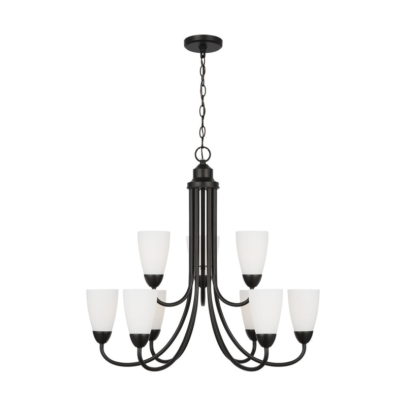 Generation Lighting - 3120209-112 - Nine Light Chandelier - Seville - Midnight Black