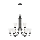 Generation Lighting - 3120209-112 - Nine Light Chandelier - Seville - Midnight Black