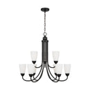 Generation Lighting - 3120209-112 - Nine Light Chandelier - Seville - Midnight Black