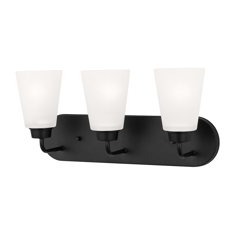 Three Light Wall / Bath<br /><span style="color:#4AB0CE;">Entrega: 4-10 dias en USA</span><br /><span style="color:#4AB0CE;font-size:60%;">PREGUNTE POR ENTREGA EN PANAMA</span><br />Collection: Kerrville<br />Finish: Midnight Black
