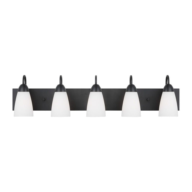Generation Lighting - 4420205-112 - Five Light Wall / Bath - Seville - Midnight Black
