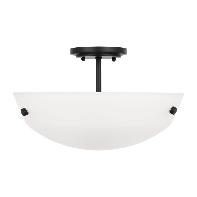 Two Light Semi-Flush Convertible Pendant<br /><span style="color:#4AB0CE;">Entrega: 4-10 dias en USA</span><br /><span style="color:#4AB0CE;font-size:60%;">PREGUNTE POR ENTREGA EN PANAMA</span><br />Collection: Kerrville<br />Finish: Midnight Black