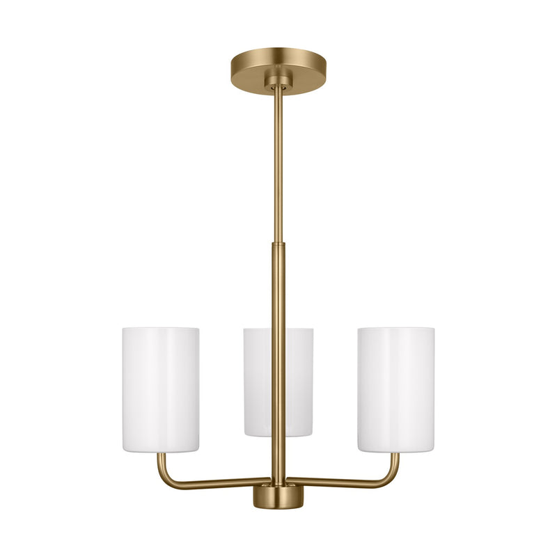 Generation Lighting - GLC1003SB - Three Light Chandelier - Rhett - Satin Bronze