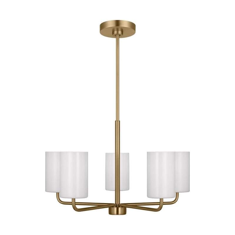 Generation Lighting - GLC1015SB - Five Light Chandelier - Rhett - Satin Bronze