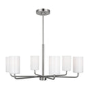 Generation Lighting - GLC1026BS - Six Light Chandelier - Rhett - Brushed Steel
