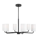 Generation Lighting - GLC1026MBK - Six Light Chandelier - Rhett - Midnight Black