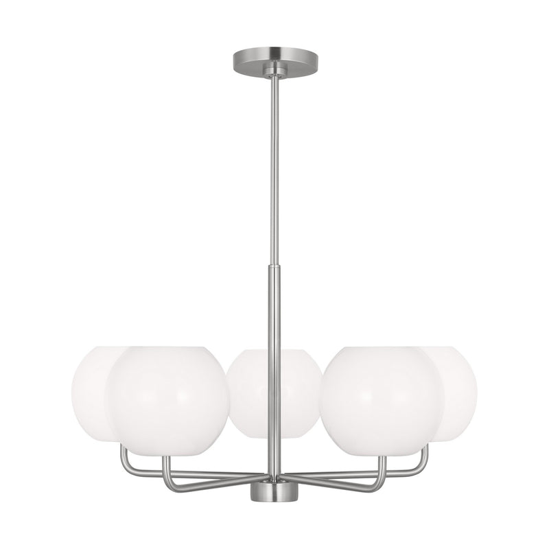 Generation Lighting - GLC1055BS - Five Light Chandelier - Rory - Brushed Steel