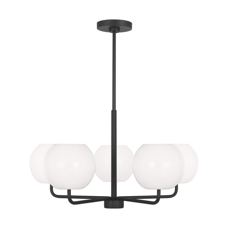 Generation Lighting - GLC1055MBK - Five Light Chandelier - Rory - Midnight Black