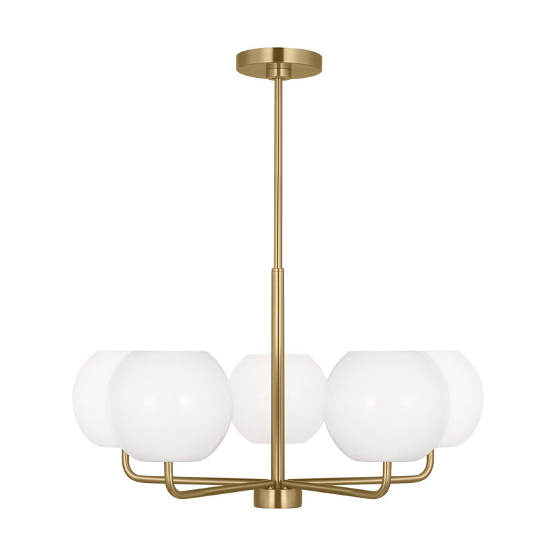 Generation Lighting. - GLC1055SB - Five Light Chandelier - Rory - Satin Bronze