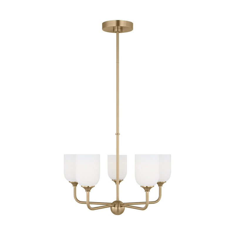 Generation Lighting - GLC1085SB - Five Light Chandelier - Emile - Satin Bronze
