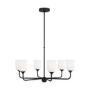 Generation Lighting - GLC1096MBK - Six Light Chandelier - Emile - Midnight Black
