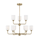Generation Lighting - GLC1109SB - Nine Light Chandelier - Emile - Satin Bronze
