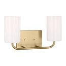 Two Light Vanity<br /><span style="color:#4AB0CE;">Entrega: 4-10 dias en USA</span><br /><span style="color:#4AB0CE;font-size:60%;">PREGUNTE POR ENTREGA EN PANAMA</span><br />Collection: Rhett<br />Finish: Satin Brass
