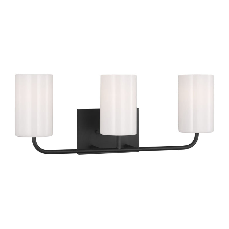 Three Light Vanity<br /><span style="color:#4AB0CE;">Entrega: 4-10 dias en USA</span><br /><span style="color:#4AB0CE;font-size:60%;">PREGUNTE POR ENTREGA EN PANAMA</span><br />Collection: Rhett<br />Finish: Midnight Black