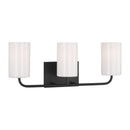 Three Light Vanity<br /><span style="color:#4AB0CE;">Entrega: 4-10 dias en USA</span><br /><span style="color:#4AB0CE;font-size:60%;">PREGUNTE POR ENTREGA EN PANAMA</span><br />Collection: Rhett<br />Finish: Midnight Black
