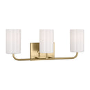 Three Light Vanity<br /><span style="color:#4AB0CE;">Entrega: 4-10 dias en USA</span><br /><span style="color:#4AB0CE;font-size:60%;">PREGUNTE POR ENTREGA EN PANAMA</span><br />Collection: Rhett<br />Finish: Satin Brass