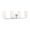 Four Light Vanity<br /><span style="color:#4AB0CE;">Entrega: 4-10 dias en USA</span><br /><span style="color:#4AB0CE;font-size:60%;">PREGUNTE POR ENTREGA EN PANAMA</span><br />Collection: Rhett<br />Finish: Brushed Steel