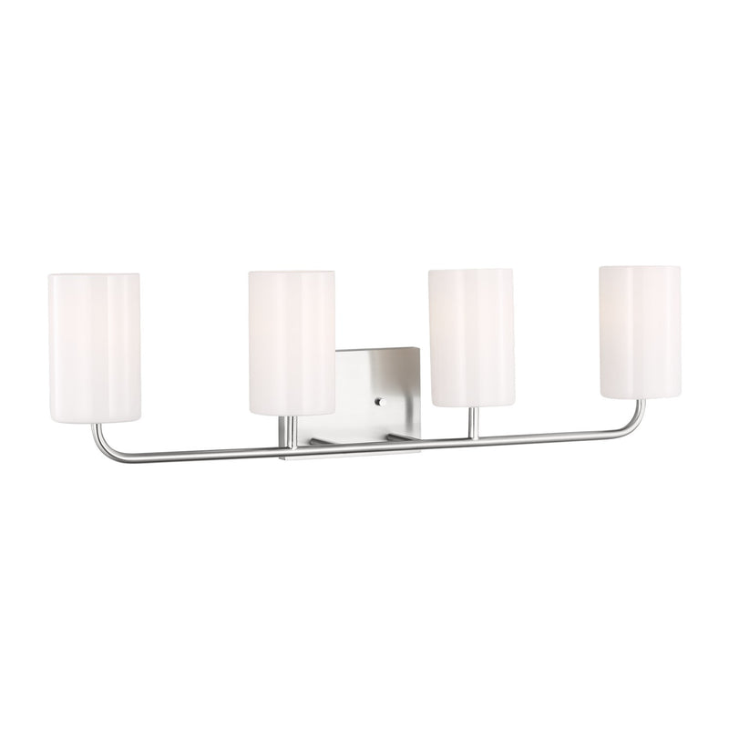 Four Light Vanity<br /><span style="color:#4AB0CE;">Entrega: 4-10 dias en USA</span><br /><span style="color:#4AB0CE;font-size:60%;">PREGUNTE POR ENTREGA EN PANAMA</span><br />Collection: Rhett<br />Finish: Brushed Steel