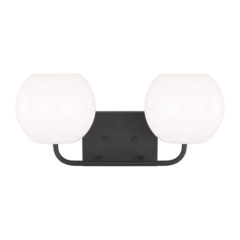 Generation Lighting - GLV1012MBK - Two Light Vanity - Rory - Midnight Black